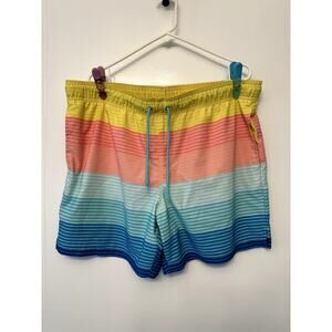 George Men’s Swim Trunks Board Shorts XL 40-42 Yellow Pink Blue